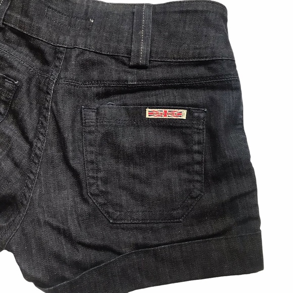 Hudson Size 28 Blue High Rise Pleated Cuffed Denim Shorts - Picture 7 of 8